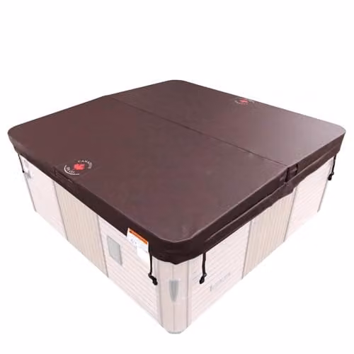 Canadian Spa Co. Deluxe Thermal Insulation Square Hot Tub Cover, Brown, W: 233 cm x D: 233 cm – 1