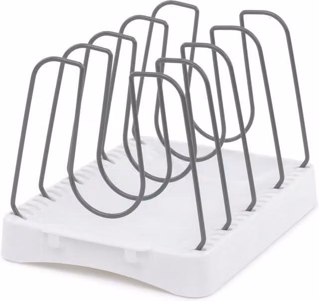 Fineway Pan Lid Holder Organiser, White