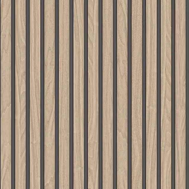 Belgravia Wood Look Striped Vinyl Wallpaper in Beige and Brown