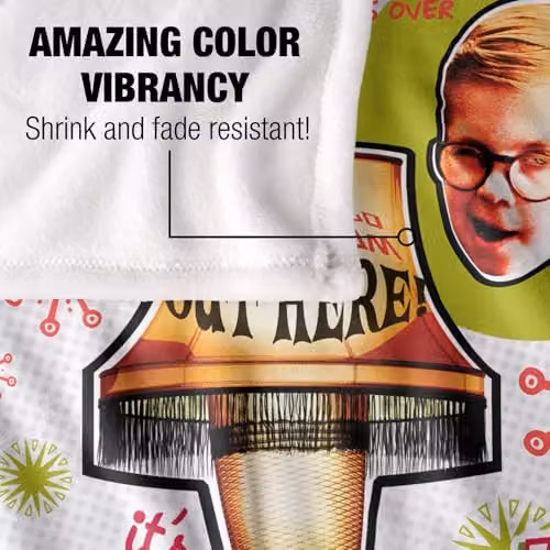 Warner Bros. A Christmas Story Super Soft Fleece Throw Blanket, Multicolour, W/D/H: 91 x 147 cm – 2