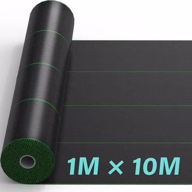 FLAVORA Heavy Duty Weed Control Membrane, Black, 1m x 10m