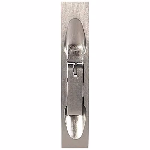 Loops Lever Action Flush Door Bolt with Flat Keep Plate in Silver, 204 x 20 x 20 mm – 1