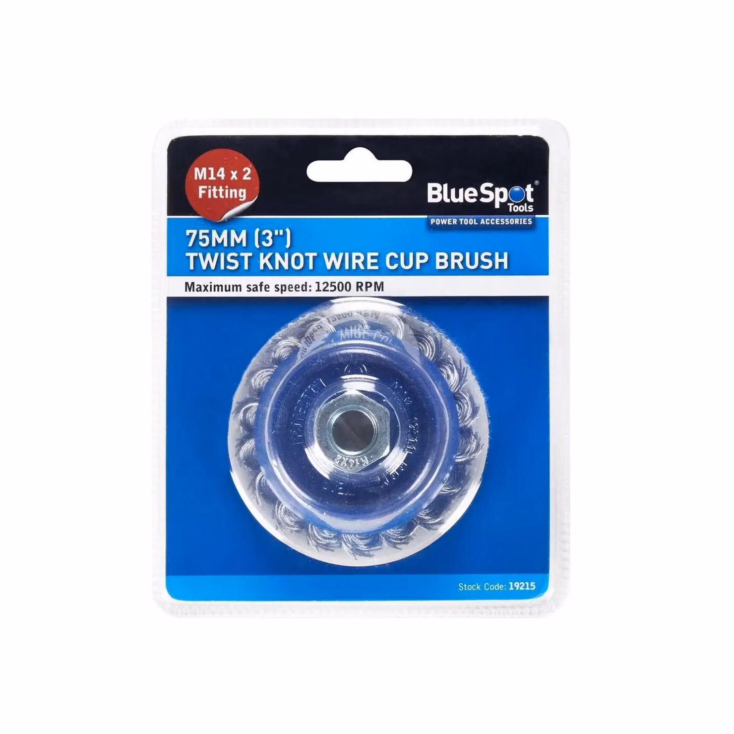 Bluespot Tools Multicolour Steel Twist Knot Cup Brush for Angle Grinders for Metal and Paint Removal – 2