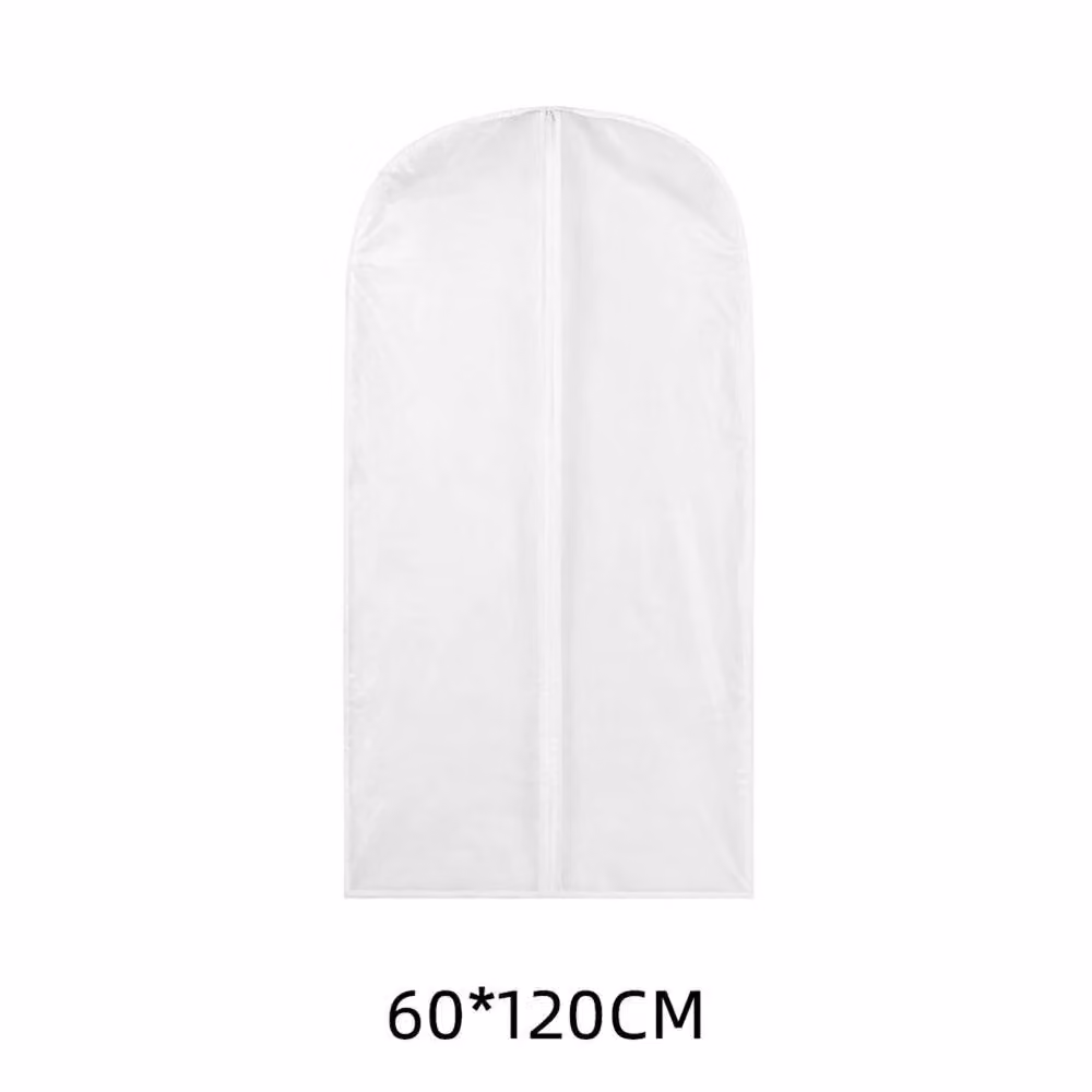Nordara White Hanging Suit Bag Clothes Cover Dust Protector with Zip, W: 60 cm, H: 120 cm – 2