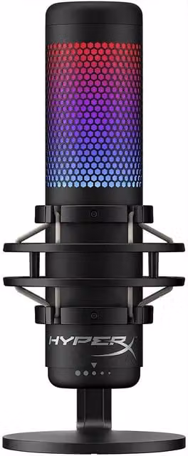 HyperX QuadCast S RGB Gaming USB Microphone - Black