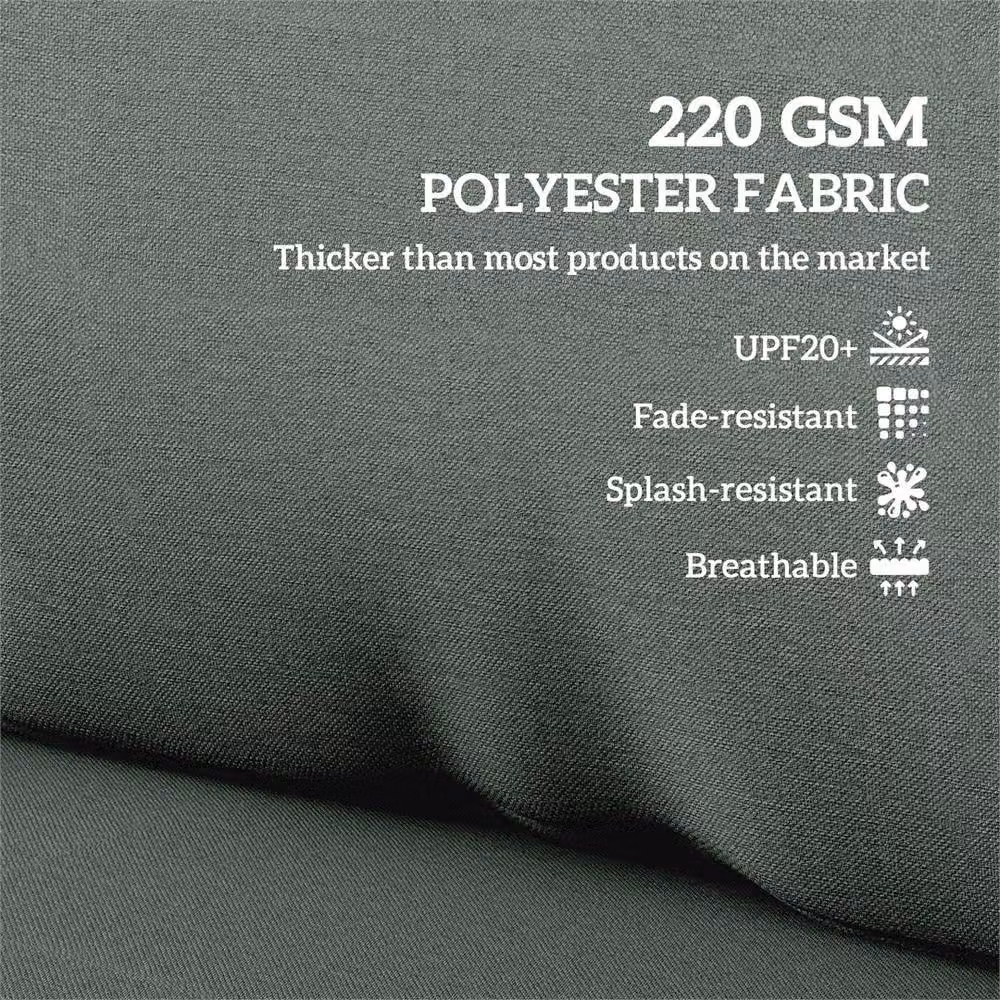 EONLION Charcoal Grey 2 Seater Pallet Furniture Foam Cushions, W: 120 cm, D: 100 cm, H: 80 cm – 2