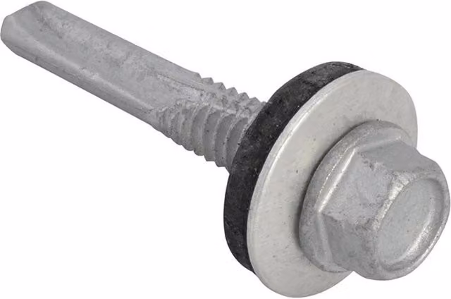 Forgefix Galvanised Steel Self-Drilling Hex Screws in Silver and Multicolour