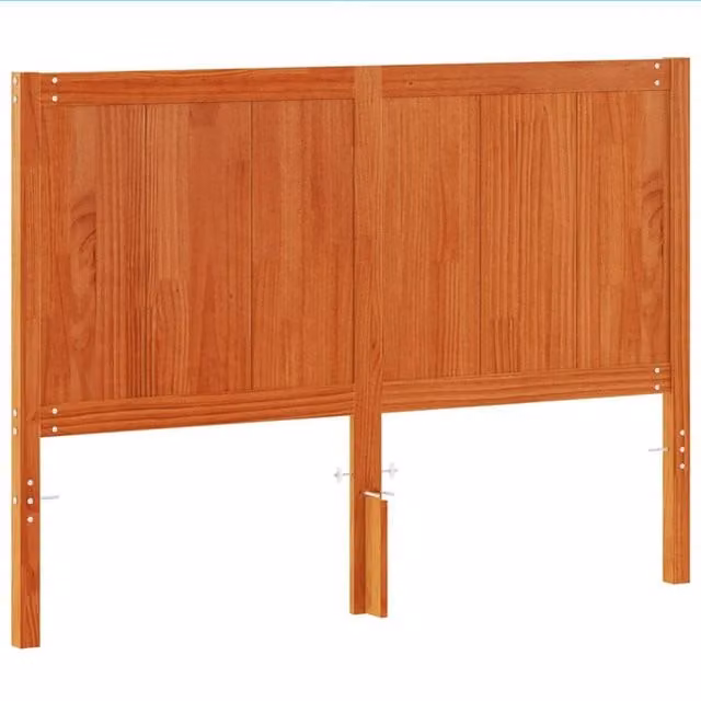 Berkfield Home Rustic Solid Wood Pine Headboard in Wax Brown, Width: 150 cm