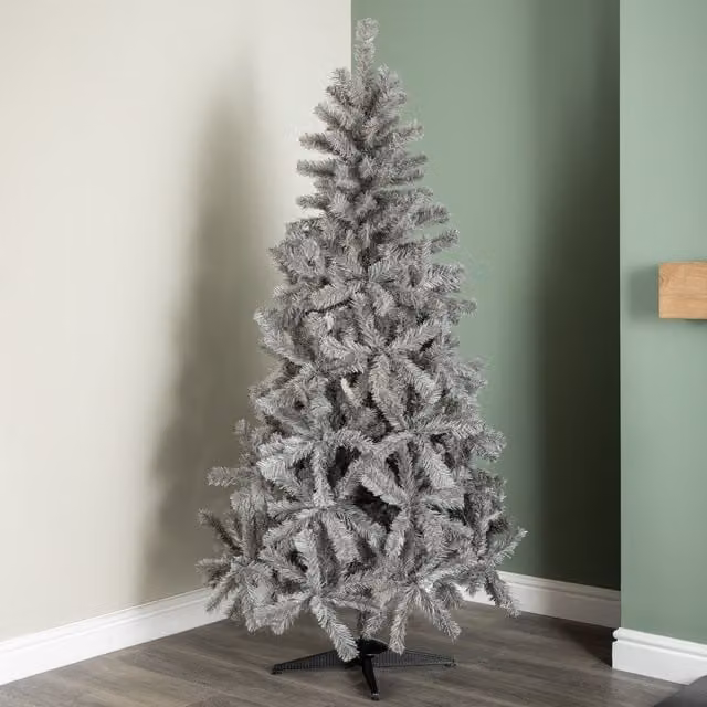 Samuel Alexander Modern Organic Grey and Green Christmas Tree, Height: 180 cm