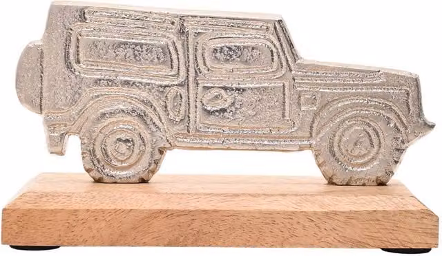 Harvey Makin 4x4 Vintage Silver and Multicolour Metal and Wood Tabletop Ornament – 1