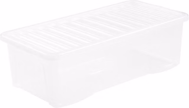 Wham Crystal Box with Lid, Transparent White, 62l