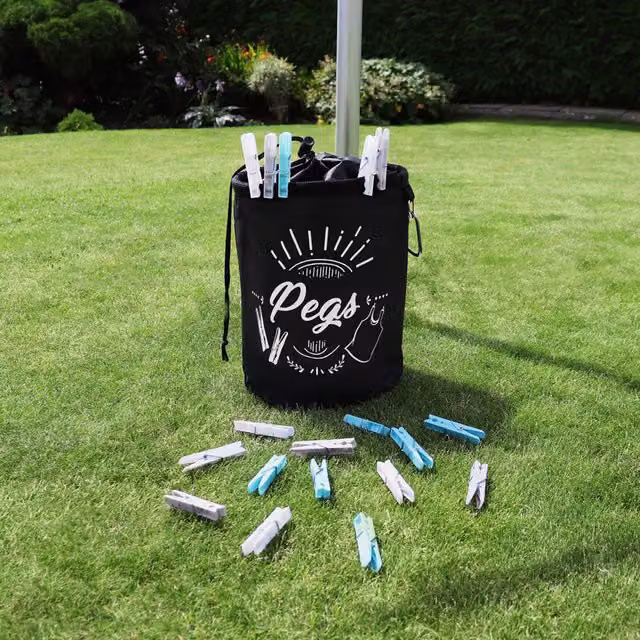 JVL Large Waterproof Peg Bag in Black – 1