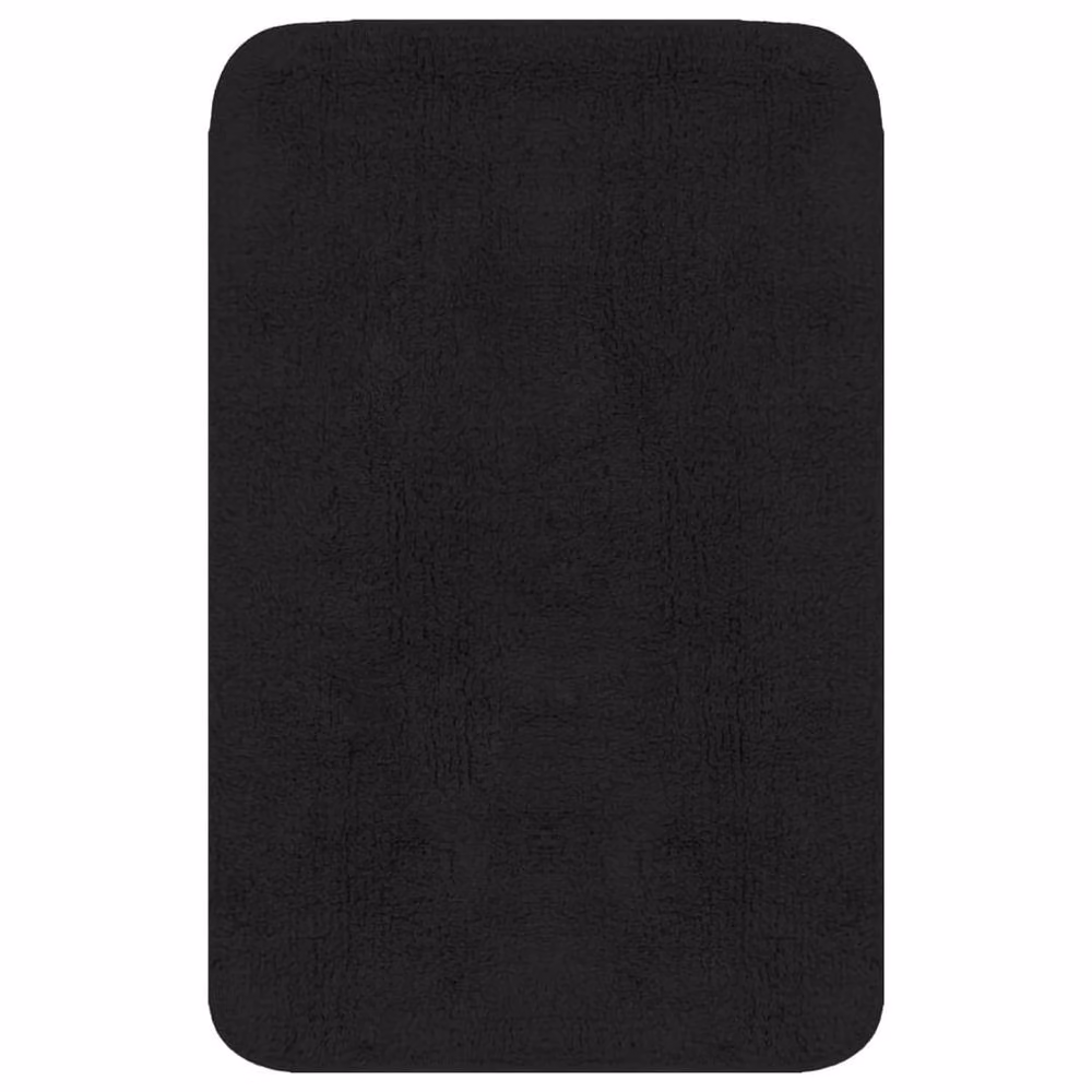Berkfield Home 3 Piece Cotton Bathroom Mat Set in Anthracite Black – 3