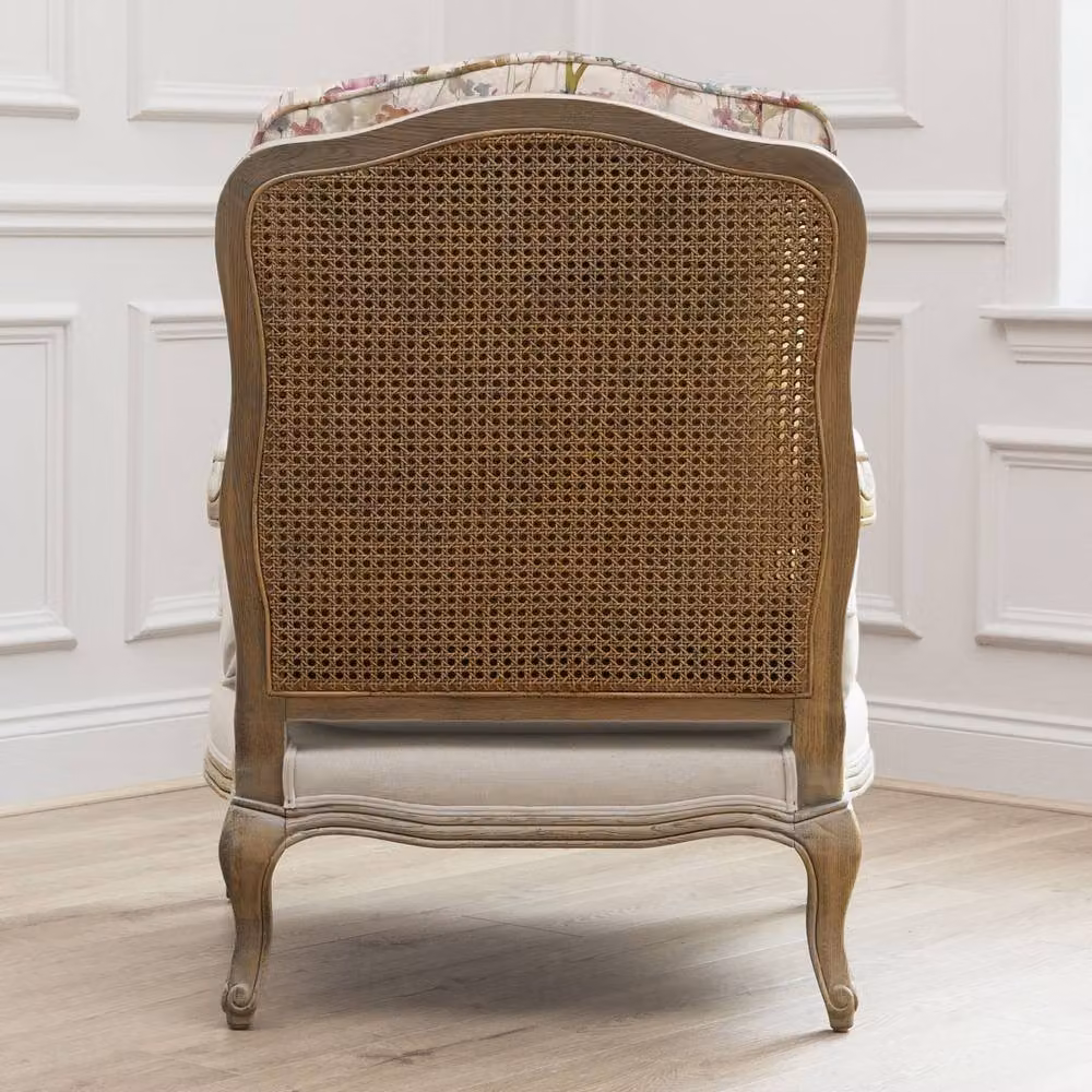 Voyage Maison Ilinizas Printed Florence Armchair in Light Oak with Multicolour Floral Fabric – 2