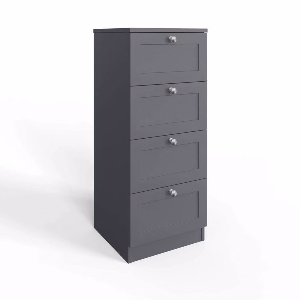 SPETLEK 4 Drawer Shaker Style Modern Chest of Drawers in Grey – 2