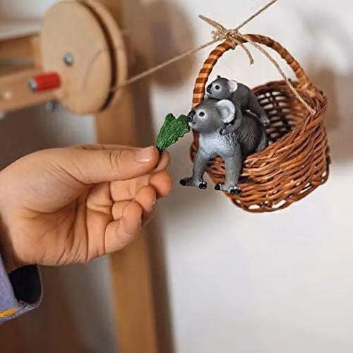 Schleich Wild Life Koala Mother and Baby 3-Piece Playset, Grey – 2