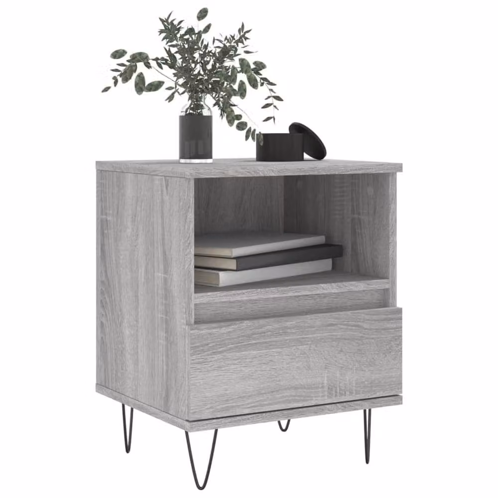 Berkfield Home Grey Sonoma Bedside Cabinet W/D/H: 40 x 35 x 50 cm – 3