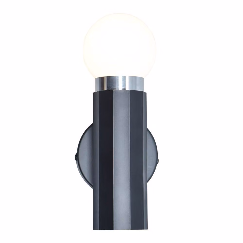 Netlighting Macera Modern Reading Wall Light in Black Metal and Glass – 2