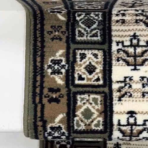 runrug Mayan Green Soft and Durable Stair Runner, W: 60 cm, L: 480 cm – 4