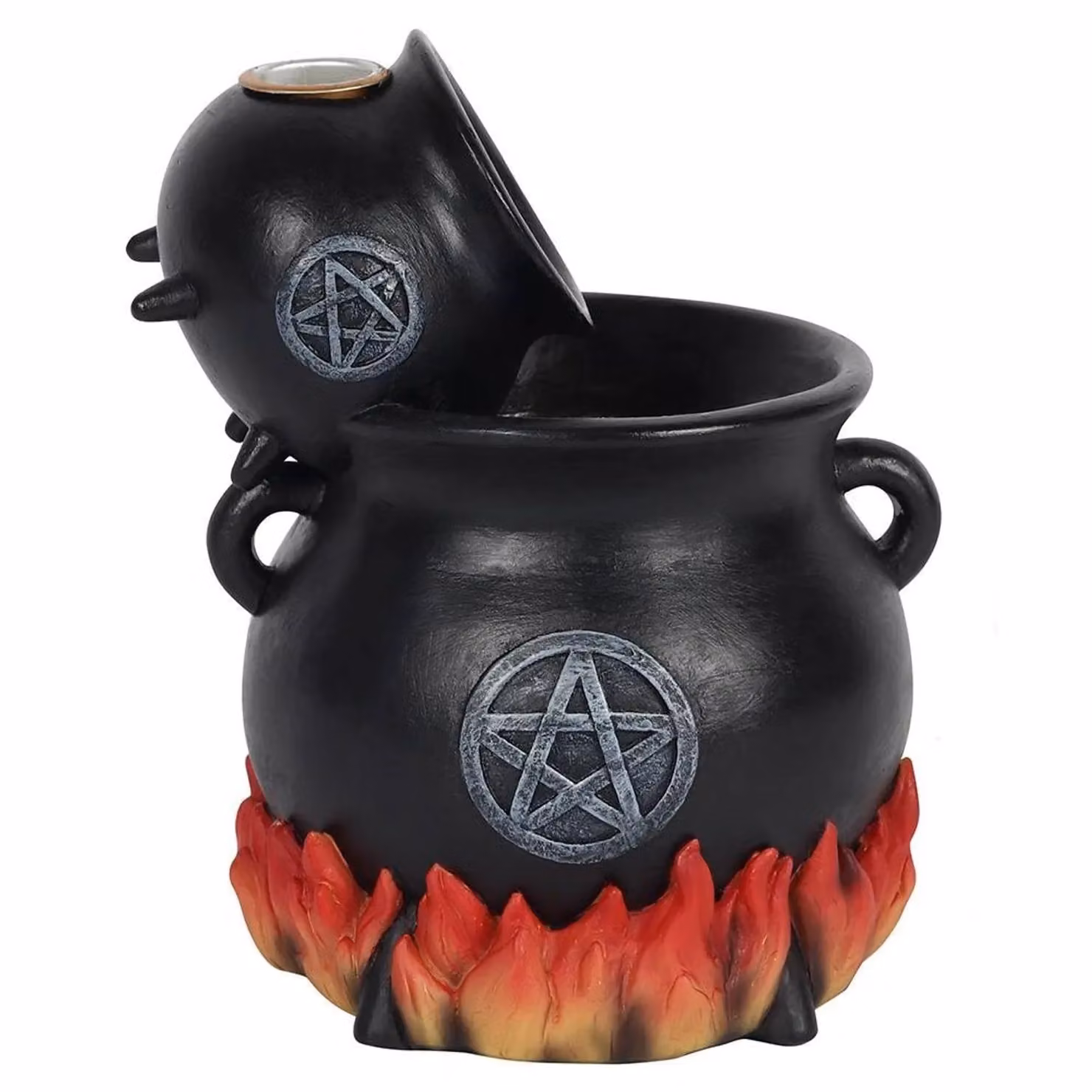Something Different Cauldron Backflow Incense Burner in Black, W/D/H: 16 x 16 x 13 cm – 2
