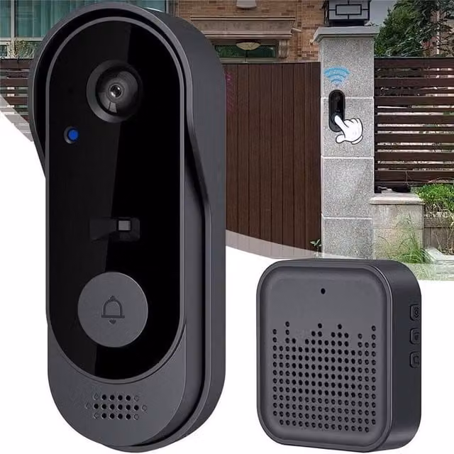 KORVIXA Smart WiFi Wireless Video Doorbell, Black