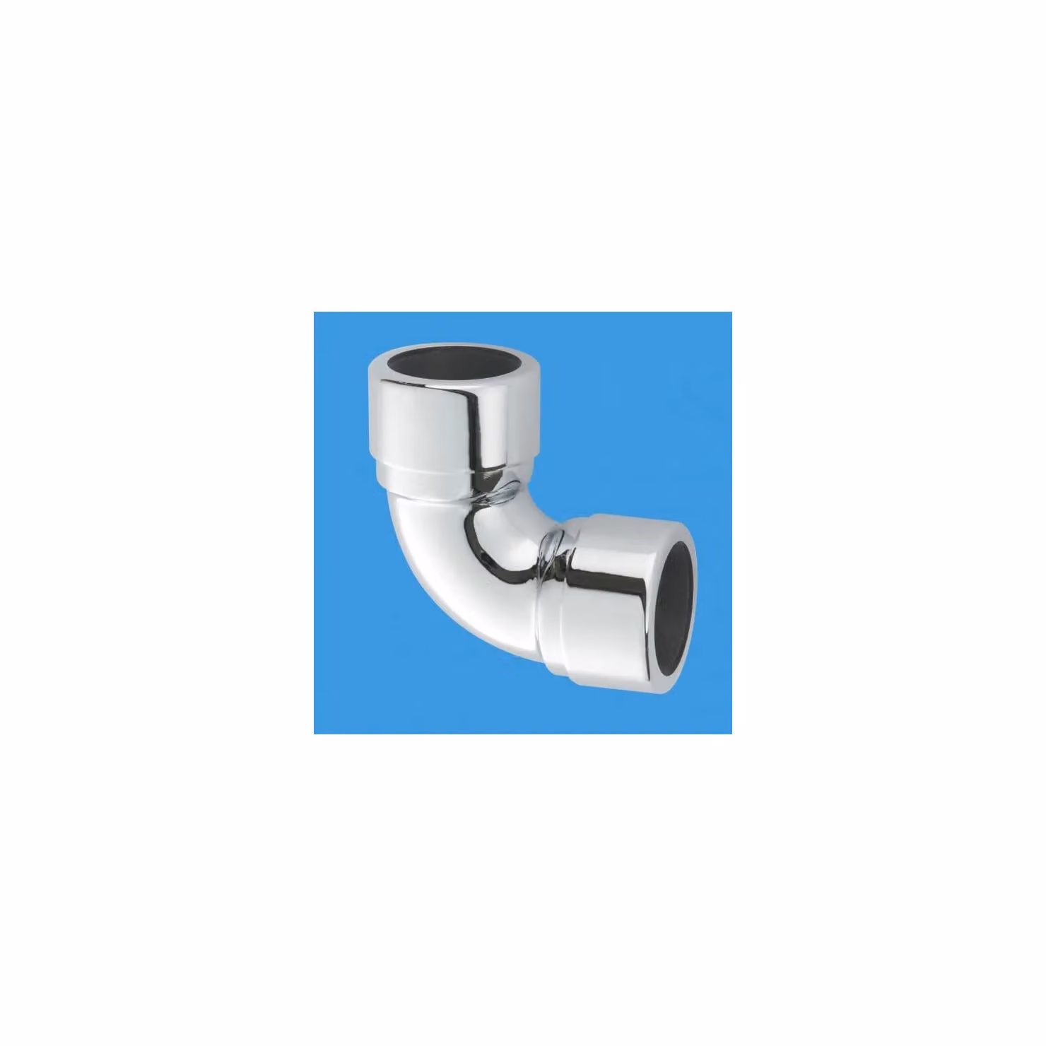 McAlpine 1.25 inch 90 degree Compression Bend in Silver Chrome Plated Brass – 2