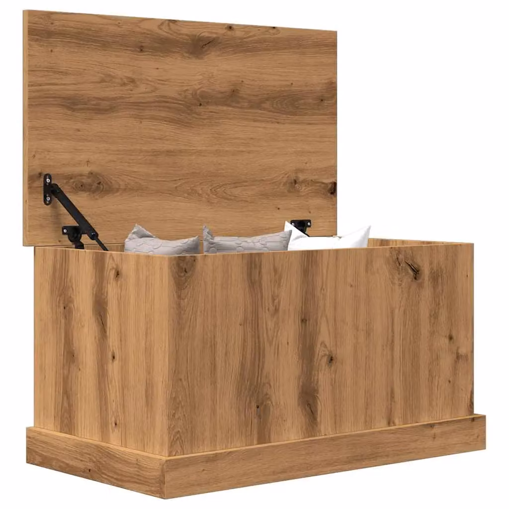 Berkfield Home Artisan Oak Storage Box in Brown, W/D/H: 70 x 40 x 38 cm – 3