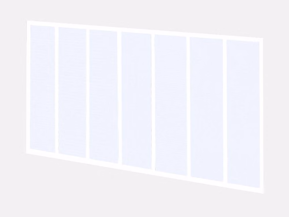 Vente-unique Powder-Coated Aluminium and Glass Partition, White, W: 105 cm, H: 210 cm – 1