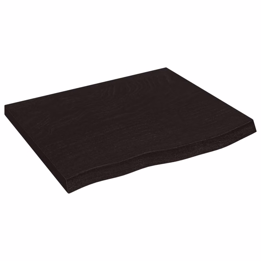 Berkfield Home Wall Mounted Oak Wood Shelf in Dark Brown and Grey, W: 60 cm, D: 50 cm, H: 50 cm – 2