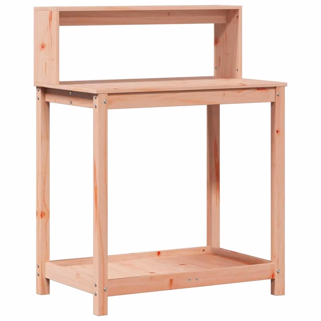 Berkfield Home Solid Wood Douglas Potting Table with Shelves in Brown, W/D/H: 82.5 x 50 x 109.5 cm – 2