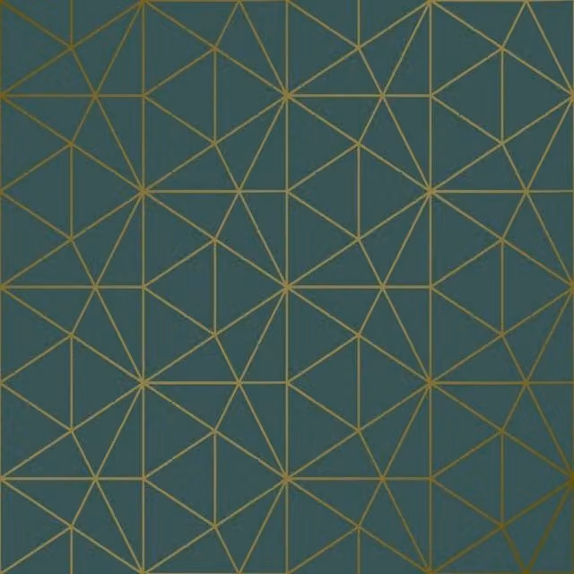 World of Wallpaper Metro Prism Abstract Geometric Art Deco Wallpaper in Green
