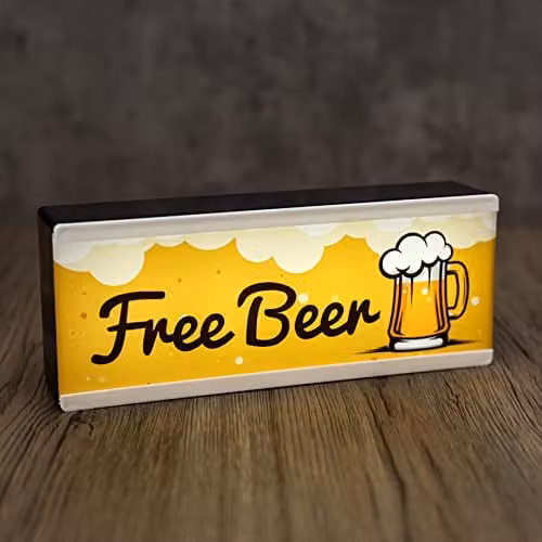 Echo Three Light Up Beer Sign in Yellow and White – 2