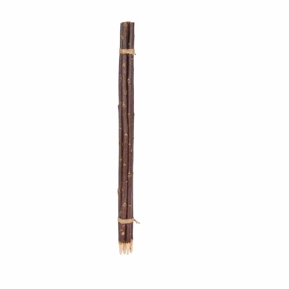 Marco Paul Brown Wooden Plant Pot Support Stakes, 5 Pack, Height: 120 cm – 2