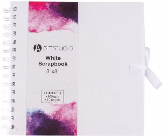 Artstudio White Paper Scrapbook, 8 x 8 inches