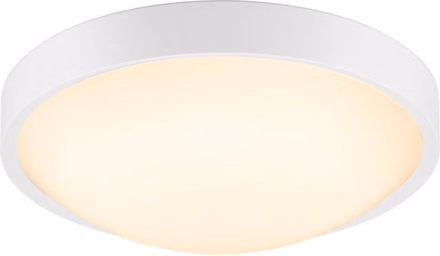 Nordlux Altus LED Ceiling Light in White Plastic with Warm White 2700k Light, Diameter: 24 cm