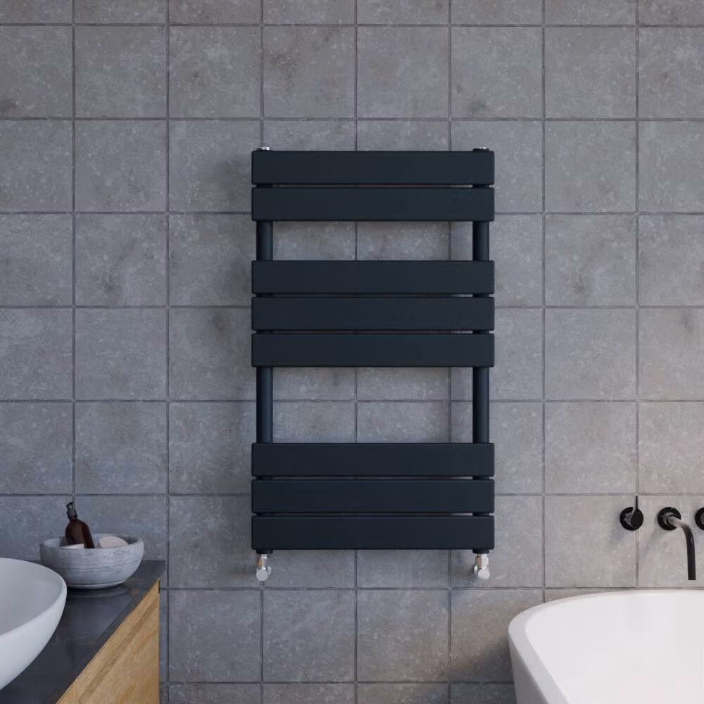 Balterley Square Flat Towel Radiator, Anthracite Grey, H 84 cm x W 50 cm – 2