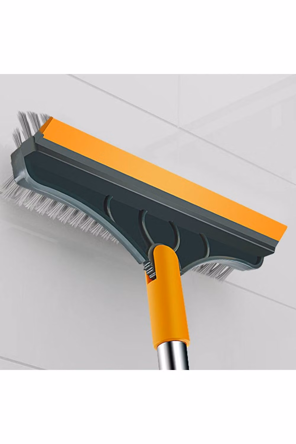 KDMD 3 in 1 Floor Scrub Brush Squeegee Mop with Rotating Grout Head and Telescopic Handle, Green – 3