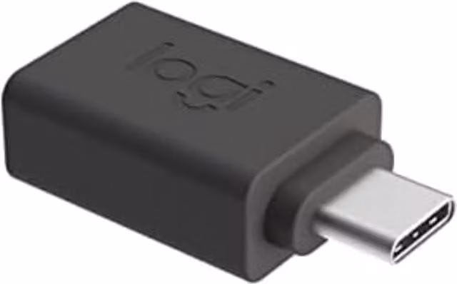 Logitech USB-C to USB-A Adaptor, Black