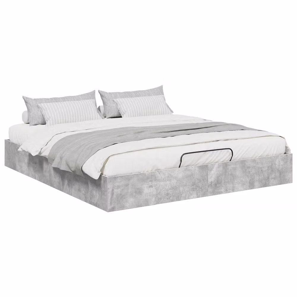 Berkfield Home Concerte Ottoman Bed Frame in Grey, Engineered Wood, W/D/H: 180 x 200 x 25 cm – 2