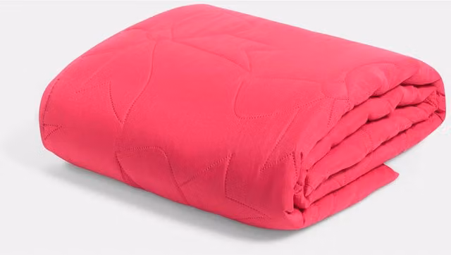 OHS Bow Print Quilted Throw in Pink, 200 cm