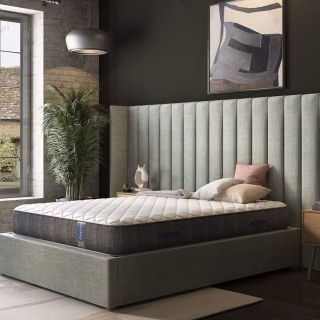 Aspire White Pocket Spring and Wool Mattress, W/D/H: 90 x 190 cm