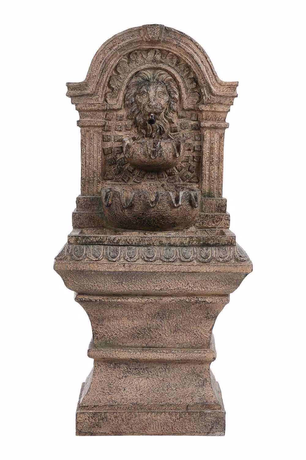 Living and Home Garden Decor Solar-Powered Rectangular Tabletop Water Fountain in White and Brown Stone Finish, W/D/H: 63.0 x 30.0 x 22.0 cm – 3