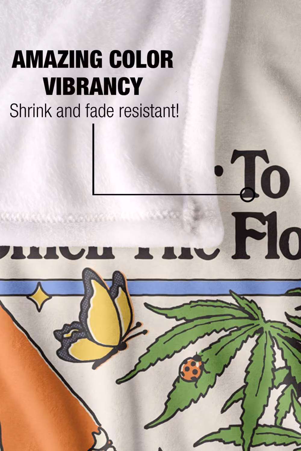 Steven Rhodes Smell The Flowers Multicolour Super Soft Fleece Throw Blanket W/D/H: 152 x 127 cm – 2