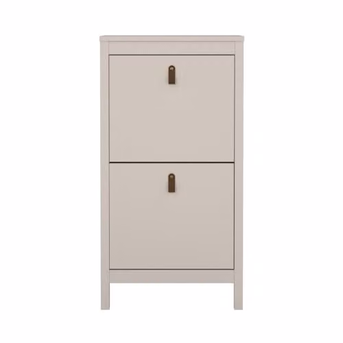 Calicosy Barcelona Shoe Rack with 2 Tilting Doors, H: 102.9 cm, W: 53.8 cm, D: 53.8 cm