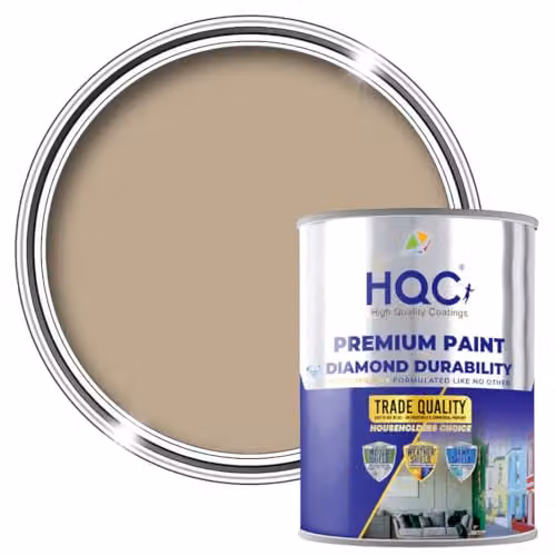 HQC Matt Emulsion Wall and Ceiling Paint in Sand, 1 Litre
