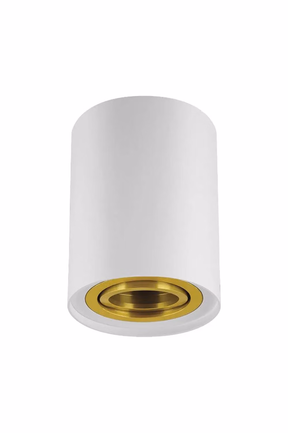 CGC Lighting Prince White and Gold Adjustable GU10 Surface Mounted Round Ceiling Downlight – 2