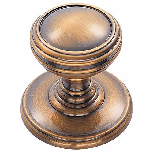 Loops 2 Pack Brushed Bronze Ringed Tiered Cupboard Door Knobs – 2