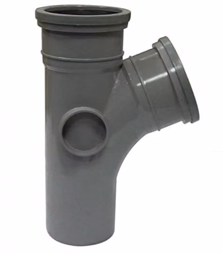 FloPlast 110mm Soil Ring Seal 112.5 Degree Branch, Grey