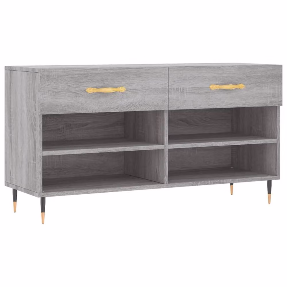 Berkfield Home Grey Sonoma Shoe Bench W/D/H: 102 x 35 x 55 cm – 3