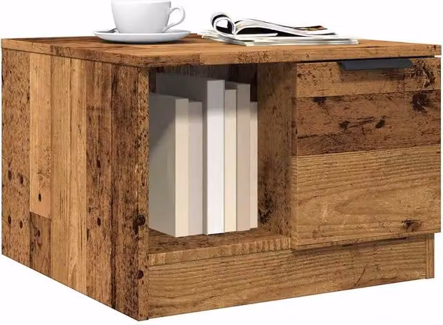 Berkfield Home Rustic Brown Square Coffee Table with Lift Mechanism, W/D/H: 50 x 50 x 36 cm – 1